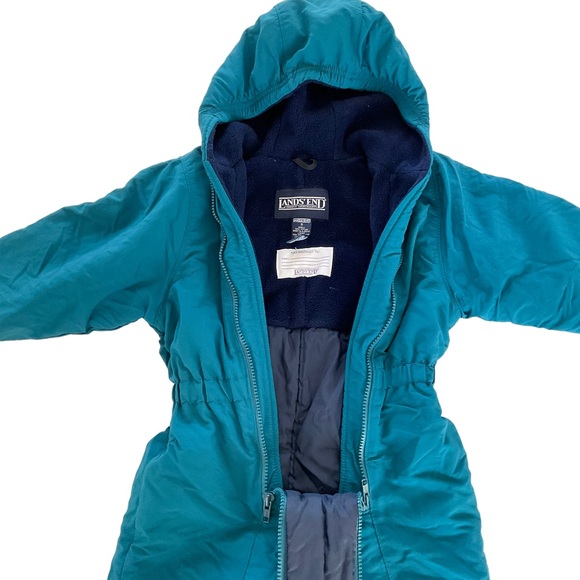 Vintage 90’s Lands’ End One Piece Snow Suit Hood Kid’s S (4T/4) Insulated - Picture 4 of 12